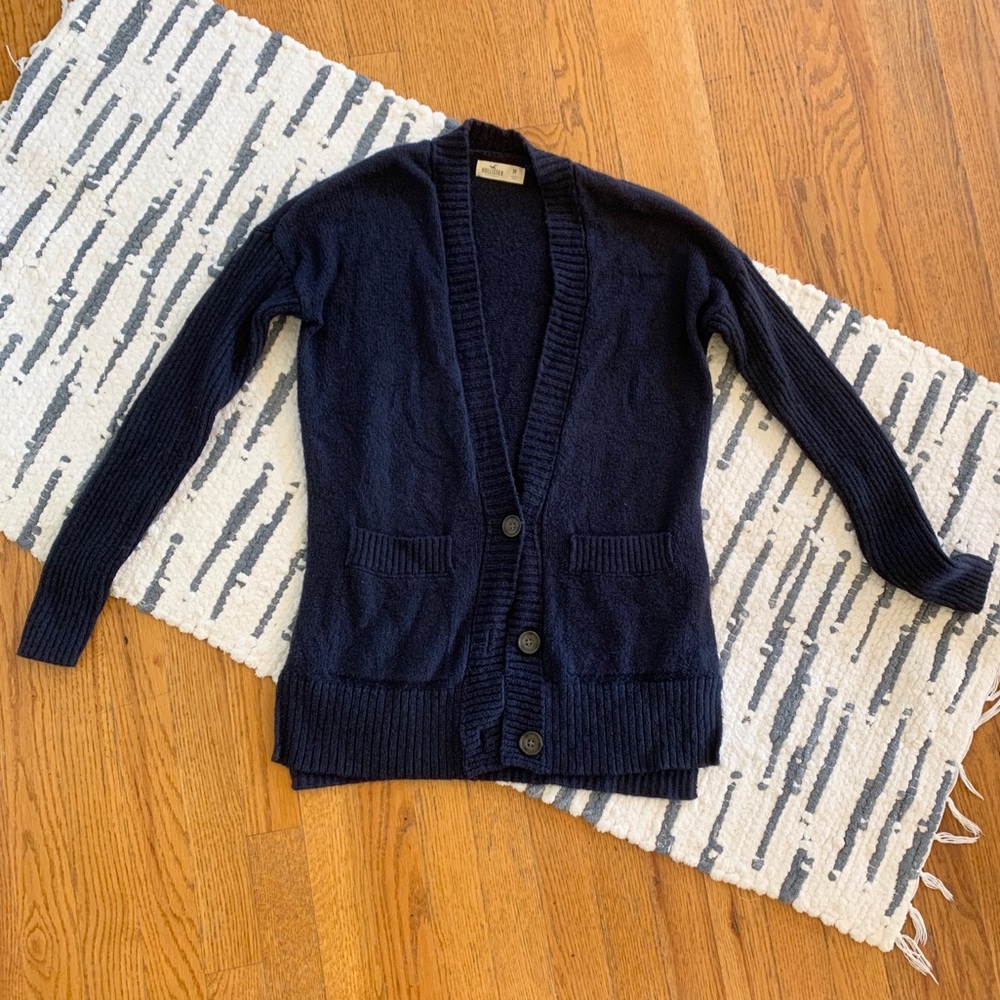 Navy Hollister cardigan